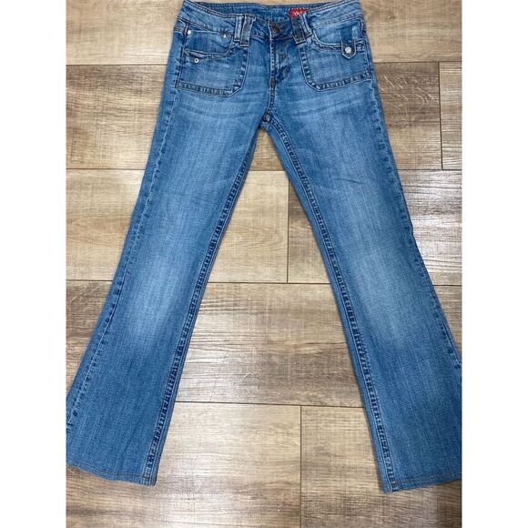 YASO Women's Vintage Y2K Low Rise Flare Jeans Blue Size 7 - Picture 1 of 6
